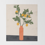 Ripe Lemon Plant Throw Blanket Gallery Image 2