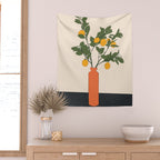 Ripe Lemon Plant Wall Tapestry Gallery Image 2