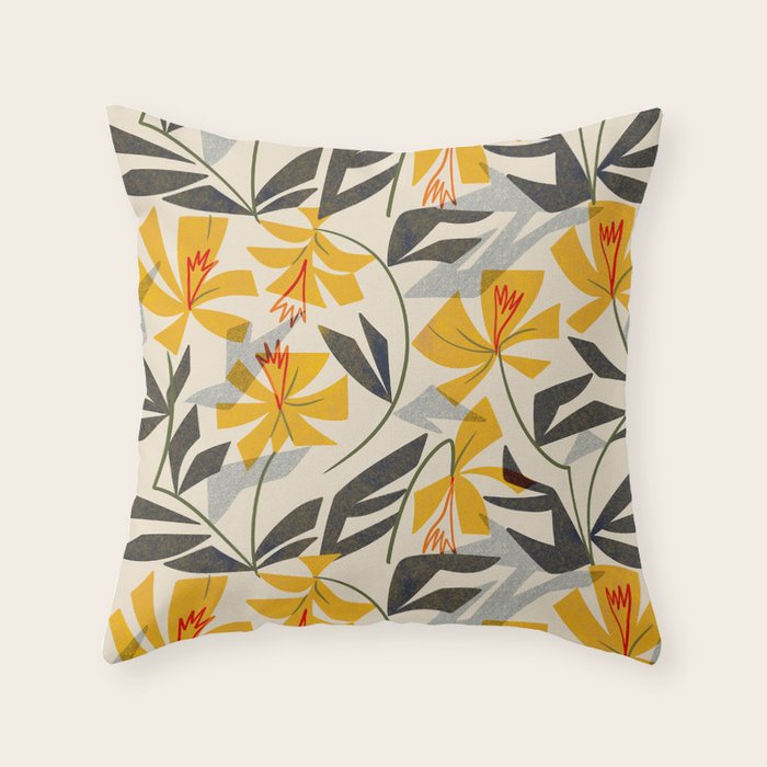 Wild Yellow Lilies Throw Pillow Gallery Image 6
