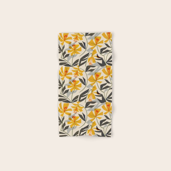 Wild Yellow Lilies Bath Towel Gallery Image 1