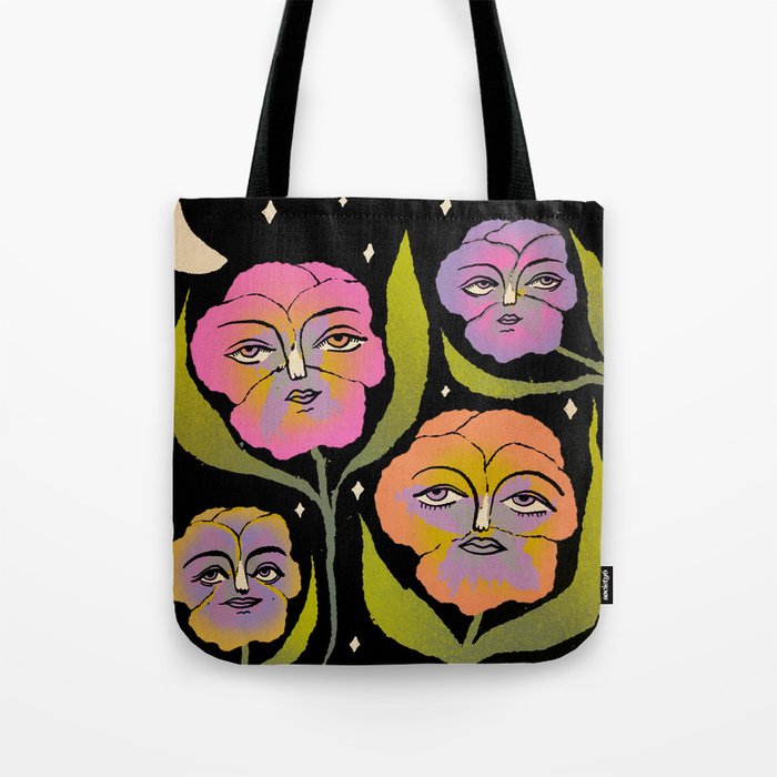 Night Pansy Tote Bag Gallery Image 1