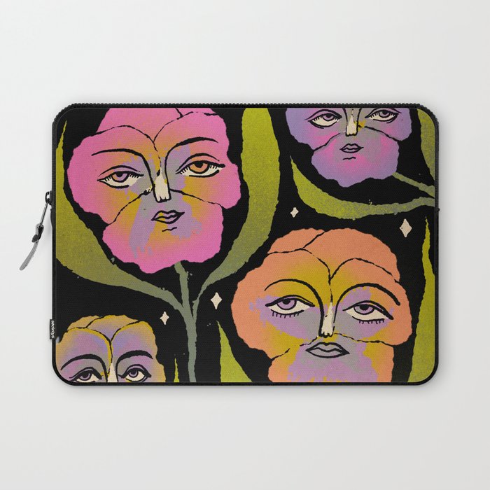 Night Pansy Laptop Sleeve Gallery Image 1
