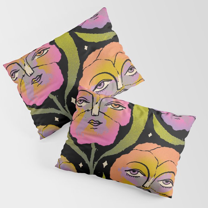 Night Pansy Pillow Sham Gallery Image 3
