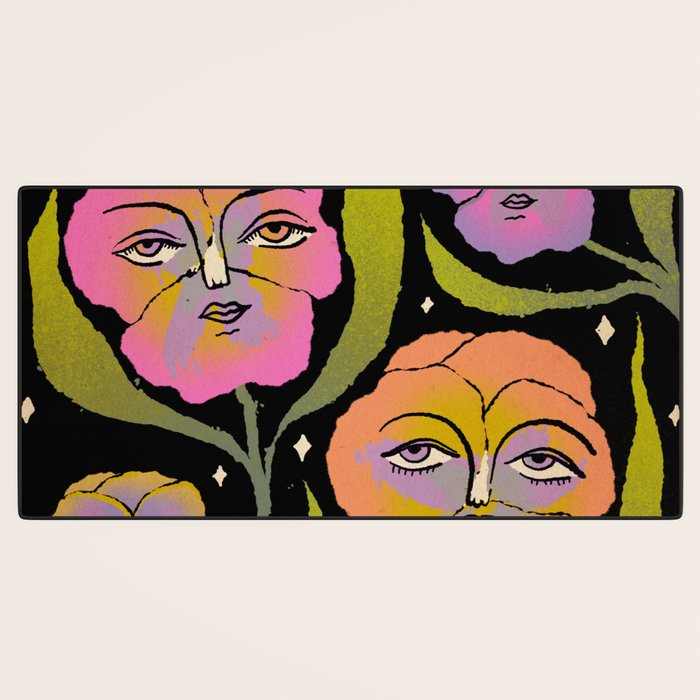 Night Pansy Desk Mat Gallery Image 3