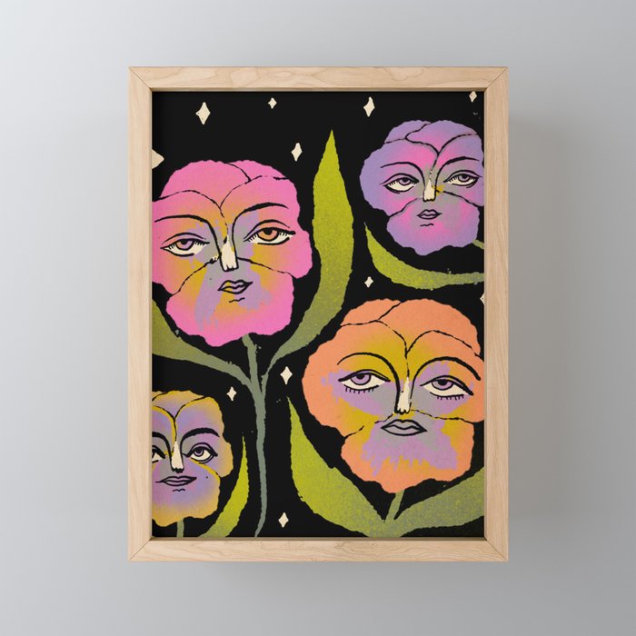 Night Pansy Mini Art Print Gallery Image 1