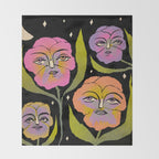 Night Pansy Throw Blanket Gallery Image 2