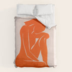 Nude II: Torch Orange Edition Duvet Cover Gallery Image 6