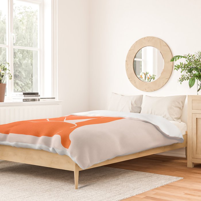 Nude II: Torch Orange Edition Duvet Cover Gallery Image 2