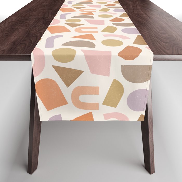 Bauhaus Geo Shapes - Fall Colors Table Runner Gallery Image 1