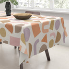 Bauhaus Geo Shapes - Fall Colors Tablecloth Gallery Image 3