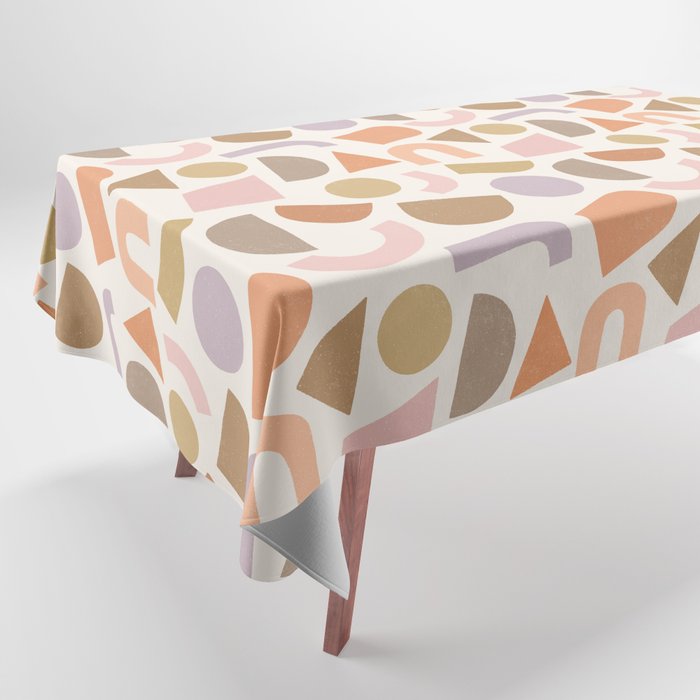 Bauhaus Geo Shapes - Fall Colors Tablecloth Gallery Image 1