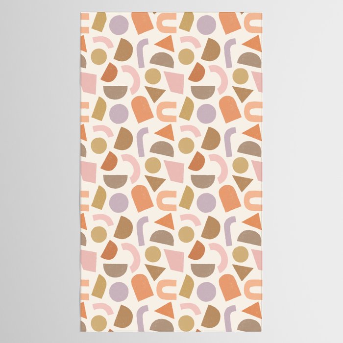 Bauhaus Geo Shapes - Fall Colors Tablecloth Gallery Image 2