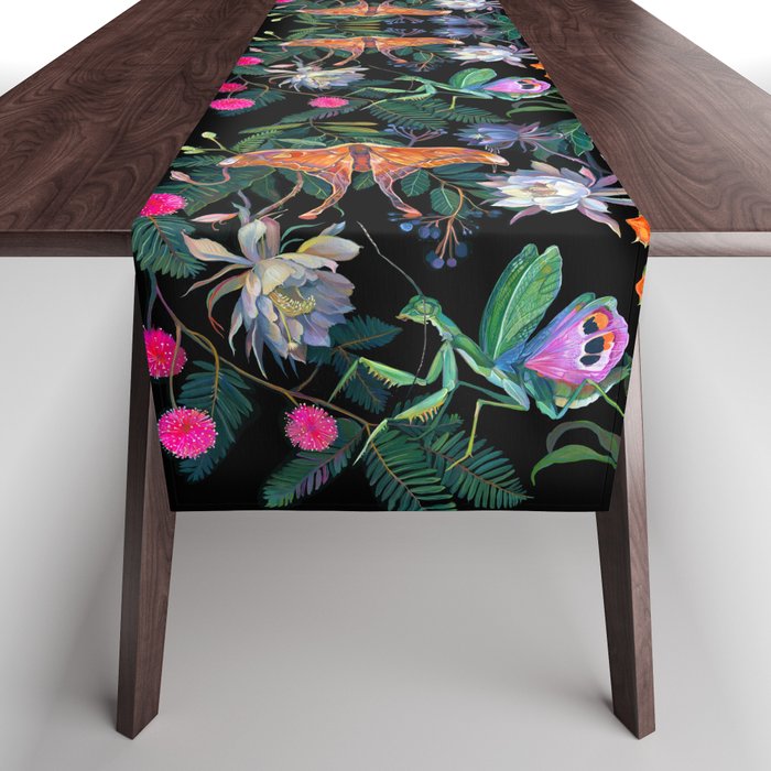 Mantis and Moth Cactus Flower Table Runner Gallery Image 1