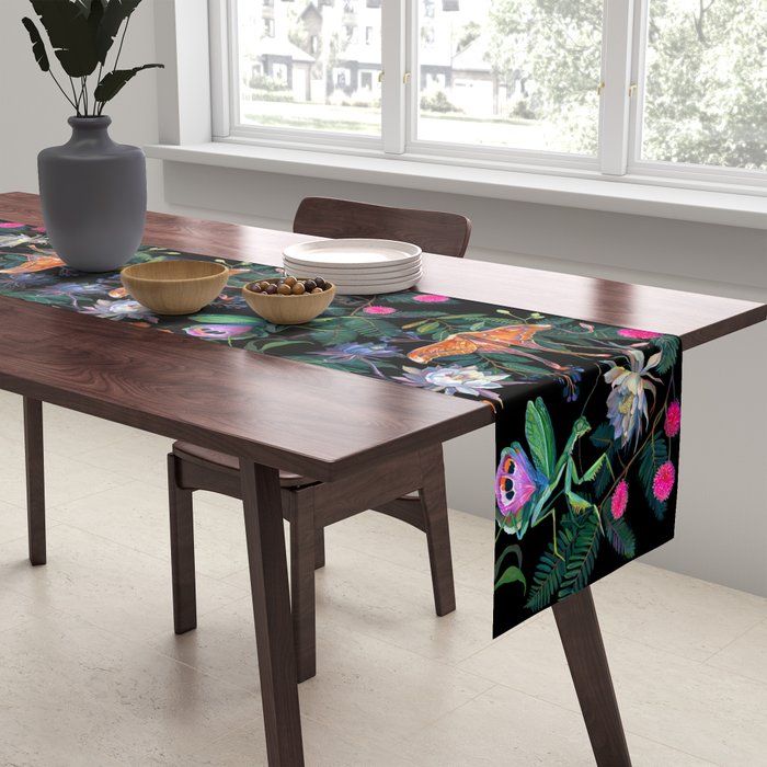 Mantis and Moth Cactus Flower Table Runner Gallery Image 2