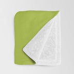 Chartreuse Green Solid Color Throw Blanket Gallery Image 3