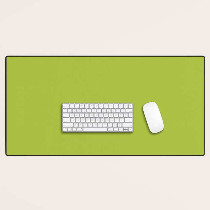 Chartreuse Green Solid Color Desk Mat Gallery Image 1