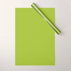 Chartreuse Green Solid Color Wrapping Paper Gallery Image 1