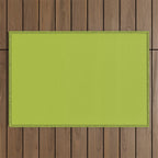 Chartreuse Green Solid Color Outdoor Rug Gallery Image 1
