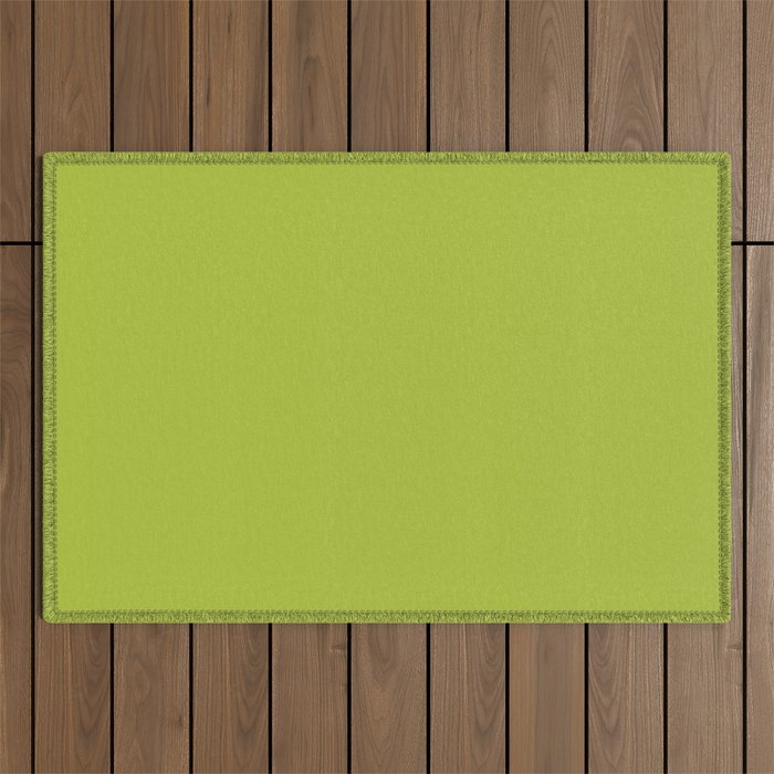 Chartreuse Green Solid Color Outdoor Rug Gallery Image 1