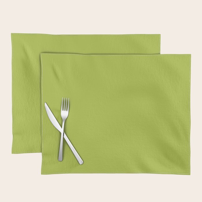 Chartreuse Green Solid Color Placemat Gallery Image 1