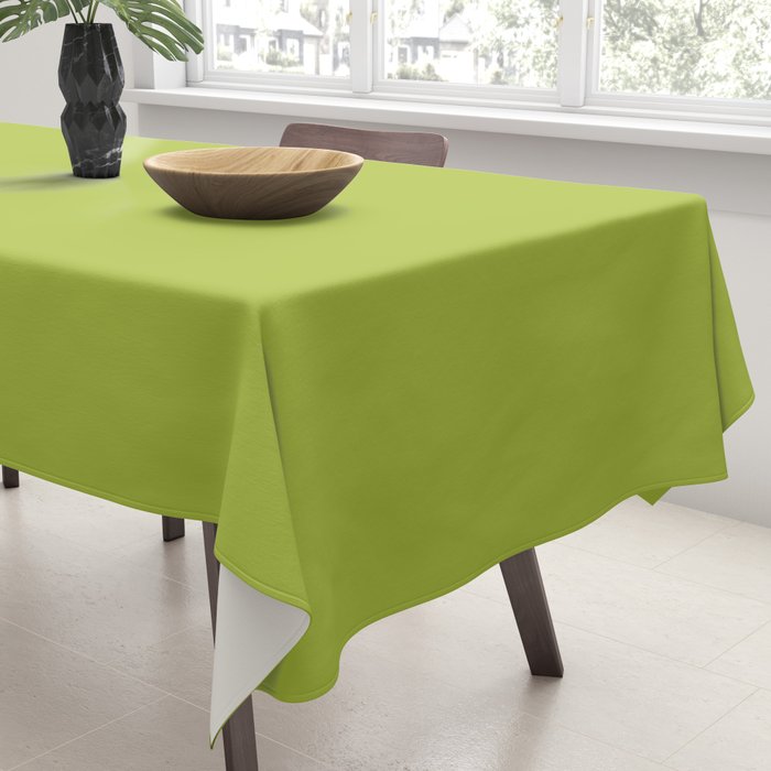 Chartreuse Green Solid Color Tablecloth Gallery Image 3