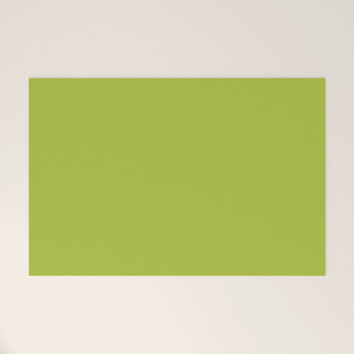 Chartreuse Green Solid Color Welcome Mat Gallery Image 1
