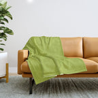 Chartreuse Green Solid Color Throw Blanket Gallery Image 1