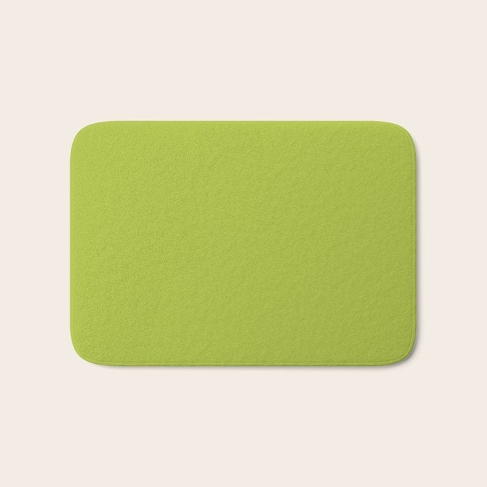 Chartreuse Green Solid Color Bath Mat Gallery Image 1