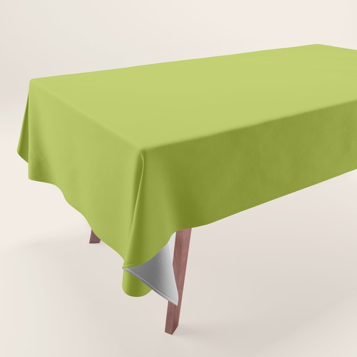 Chartreuse Green Solid Color Tablecloth Gallery Image 1