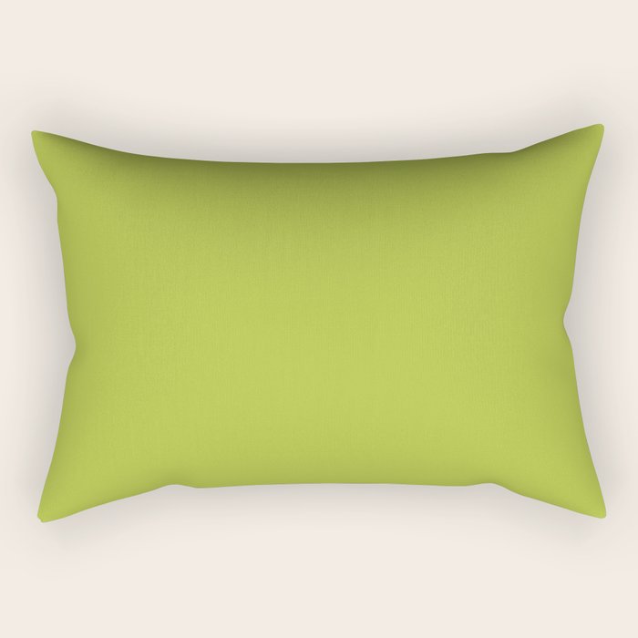 Chartreuse Green Solid Color Rectangular Pillow Gallery Image 2