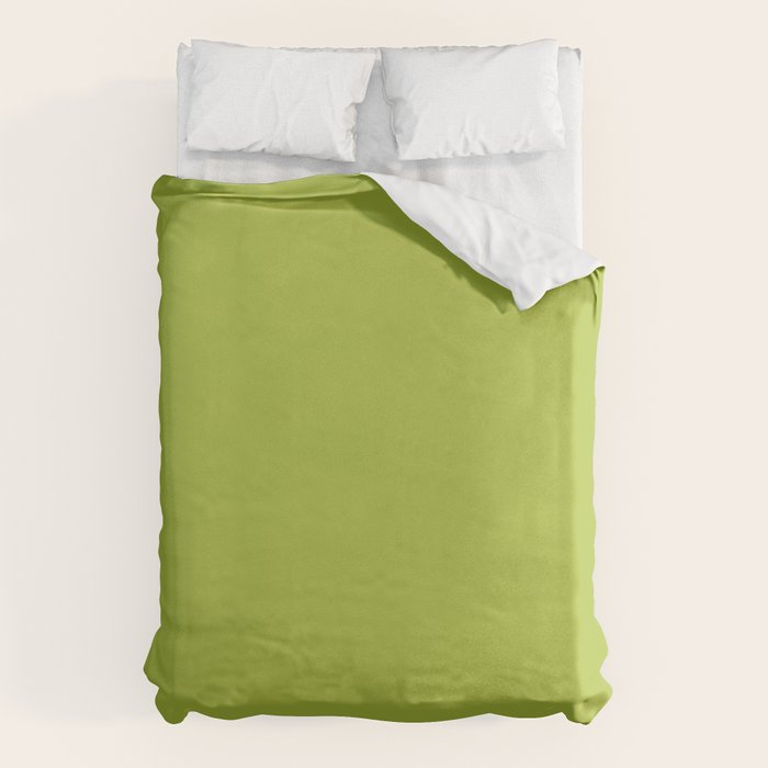 Chartreuse Green Solid Color Duvet Cover Gallery Image 1