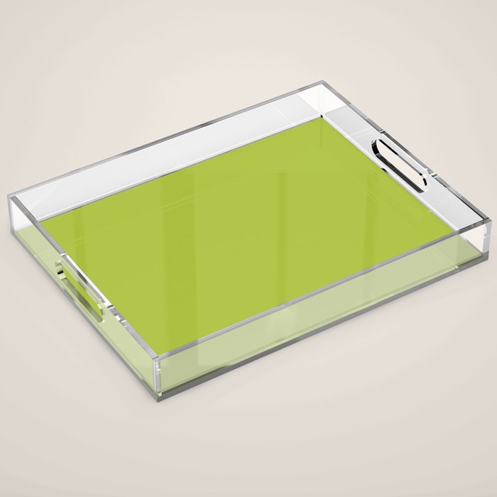 Chartreuse Green Solid Color Acrylic Tray Gallery Image 1