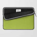 Chartreuse Green Solid Color Laptop Sleeve Gallery Image 2