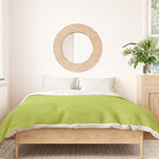 Chartreuse Green Solid Color Duvet Cover Gallery Image 3
