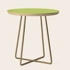 Chartreuse Green Solid Color Side Table Gallery Image 1