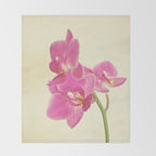 Pink Orchid Throw Blanket Gallery Image 2