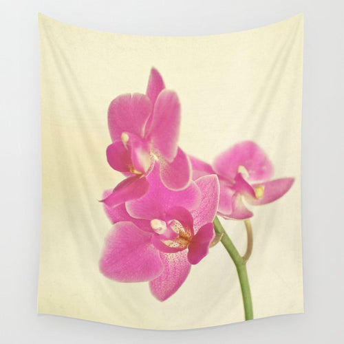 Pink Orchid Wall Tapestry Gallery Image 1
