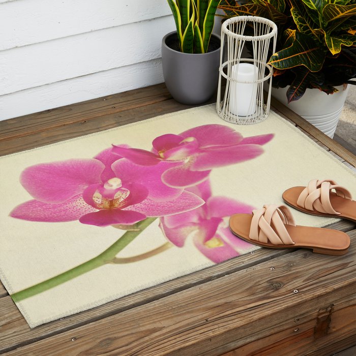 Pink Orchid Outdoor Rug Gallery Image 2