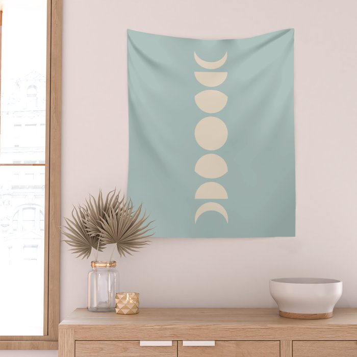 Minimal Moon Phases IX Wall Tapestry Gallery Image 2