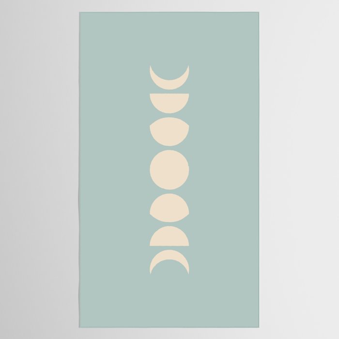 Minimal Moon Phases IX Tablecloth Gallery Image 2