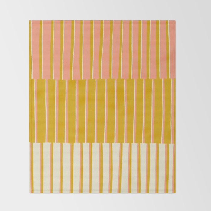 Peach, Tulip & Cream | PATTERN 09: The Retro Edition Throw Blanket Gallery Image 2