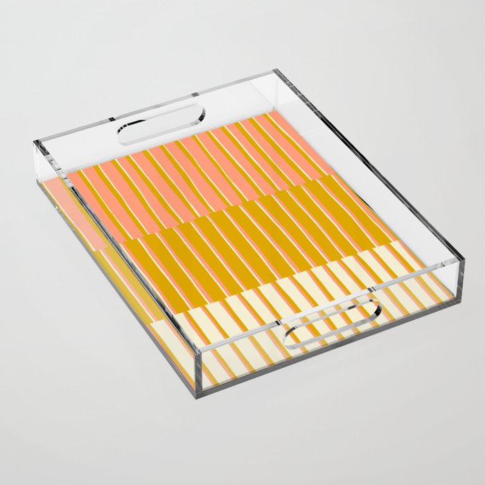 Peach, Tulip & Cream | PATTERN 09: The Retro Edition Acrylic Tray Gallery Image 1