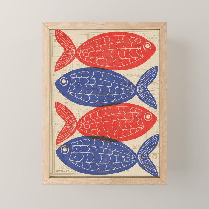Red Fish, Blue Fish Mini Art Print Gallery Image 1