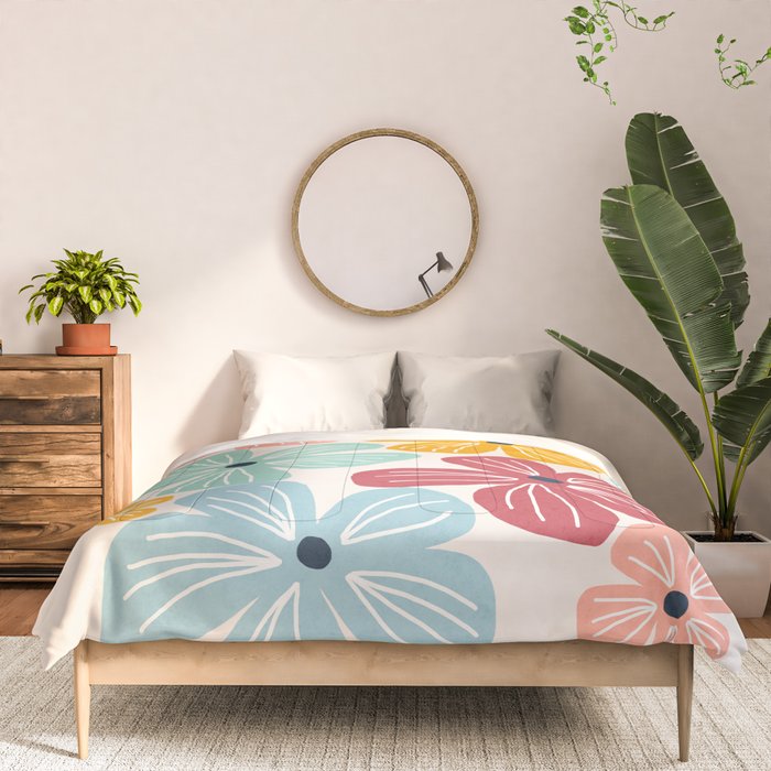 Frangipani flowers - bright Comforter Gallery Image 3