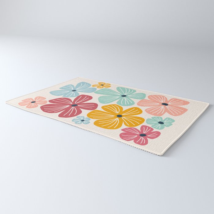 Frangipani flowers - bright Rug Gallery Image 3