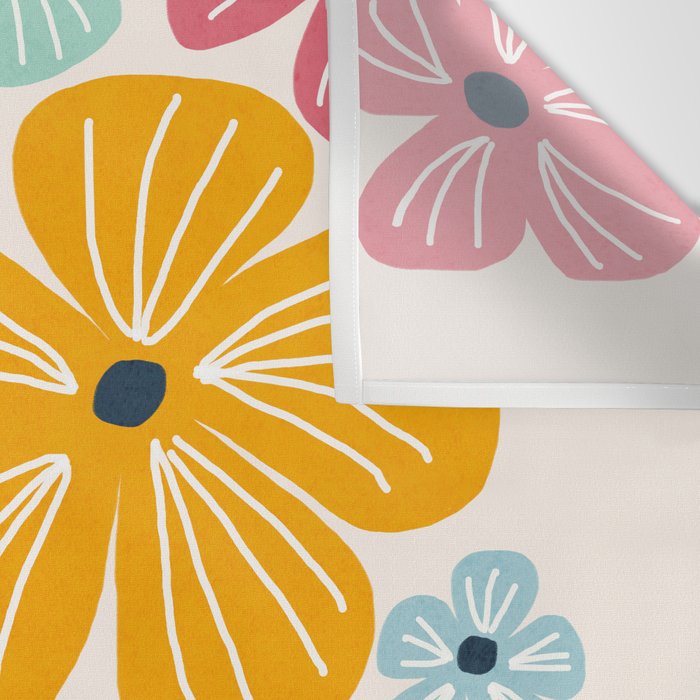 Frangipani flowers - bright Wall Tapestry Gallery Image 3