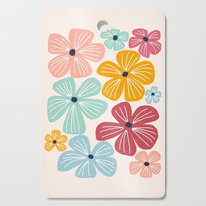 Frangipani flowers - bright Cutting Board Gallery Image 1