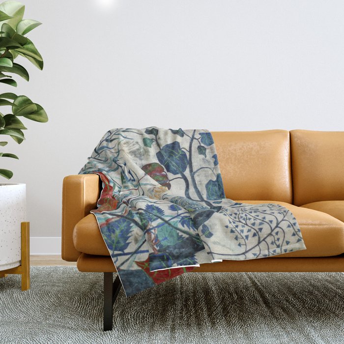 nature Japanese painting Throw Blanket Gallery Image 1