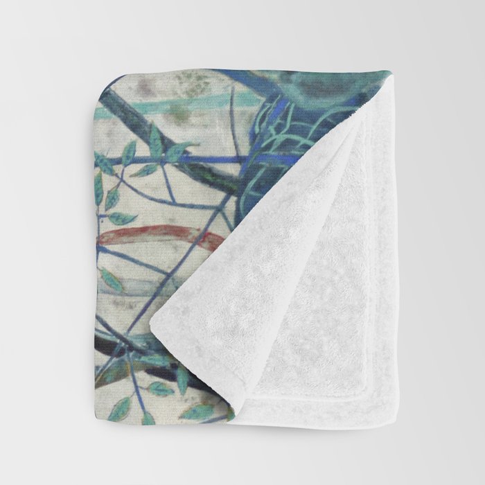 nature Japanese painting Throw Blanket Gallery Image 3