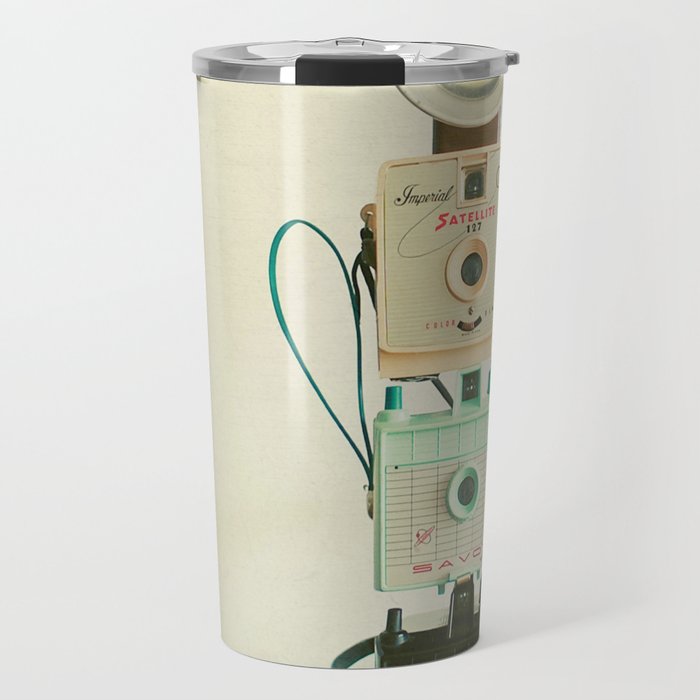 Tower of Cameras Travel Mug Gallery Image 1